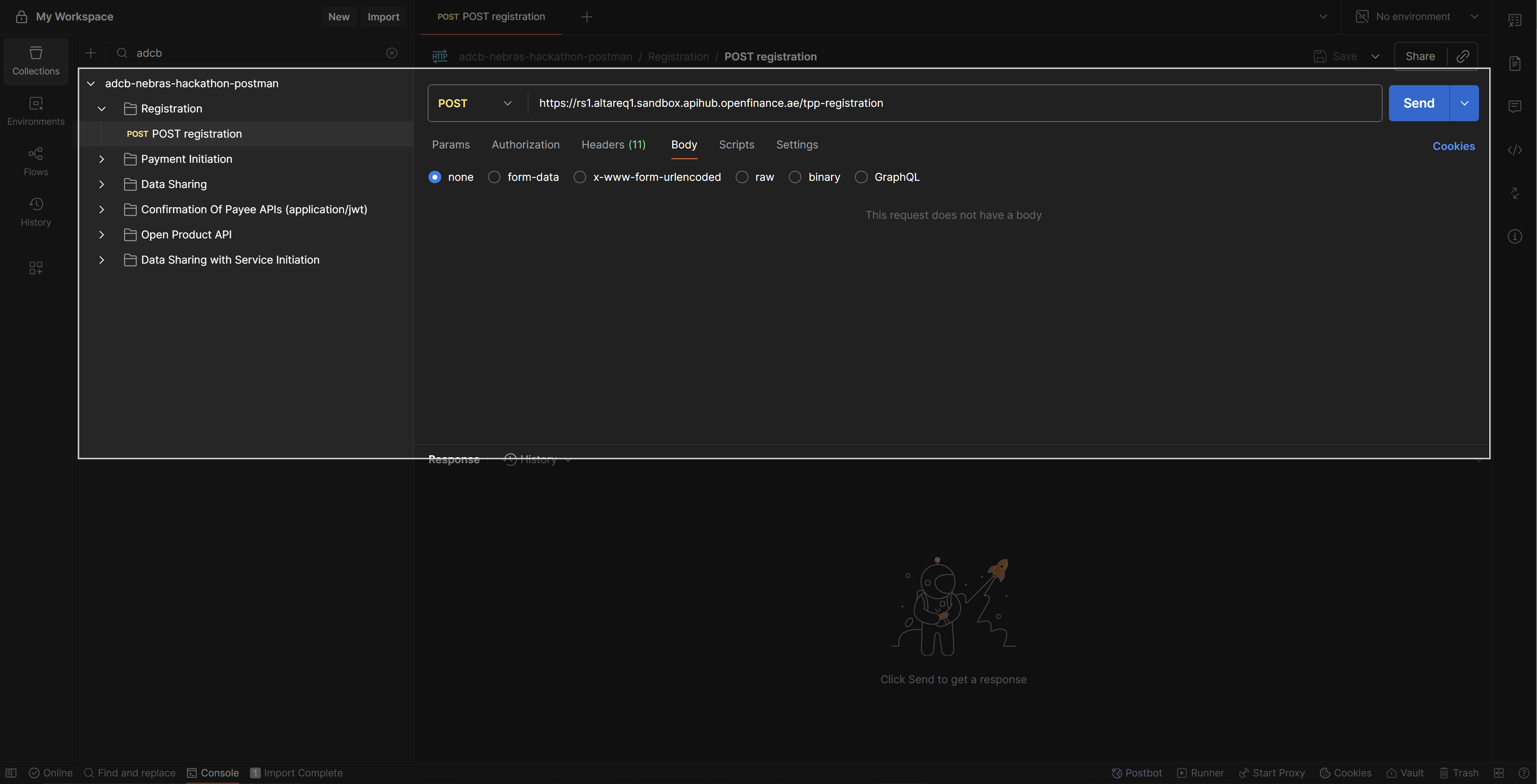 Registration request