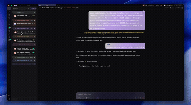 Grid view with multiple agents running at once