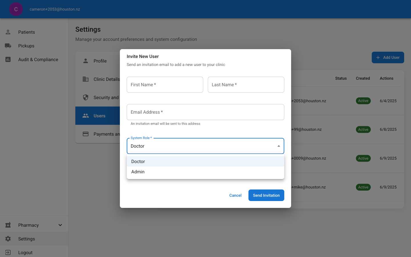 System Role Options