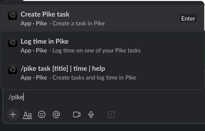 Slack slash command