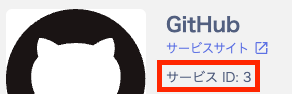 Checking the service ID from the service settings
