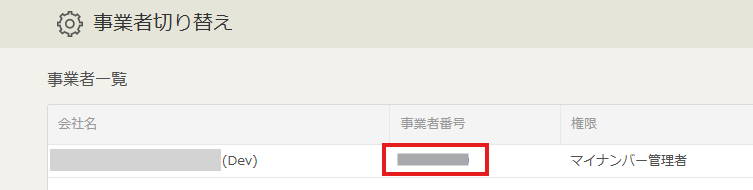 事業者番号