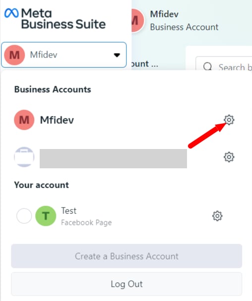 Business account切り替え