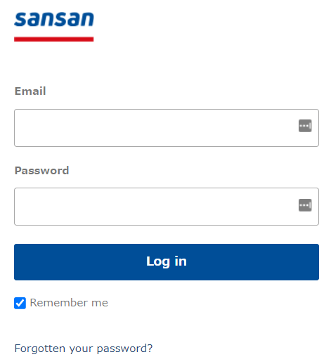 Sansanログイン画面