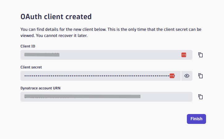 Retrieving client credentials