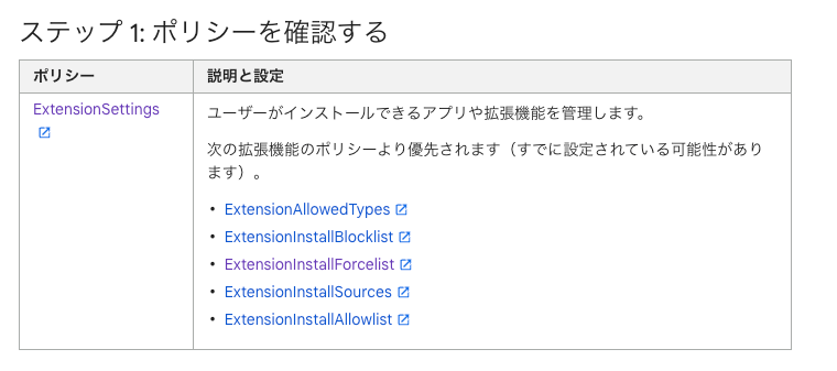 chrome://policy でポリシーを確認する画面のスクリーンショット