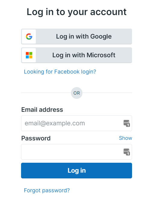 YouCanBook.me login page