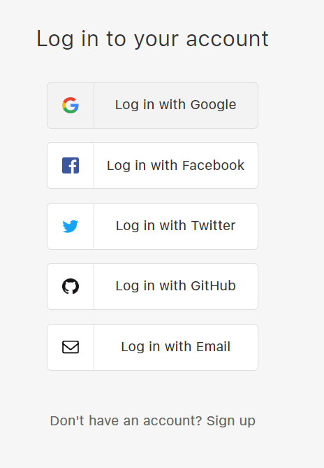 Cannyログイン画面