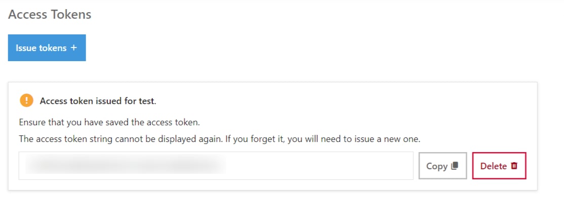 Access Token generation complete
