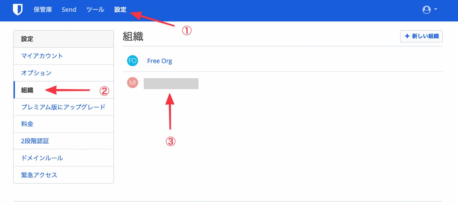 組織設定画面