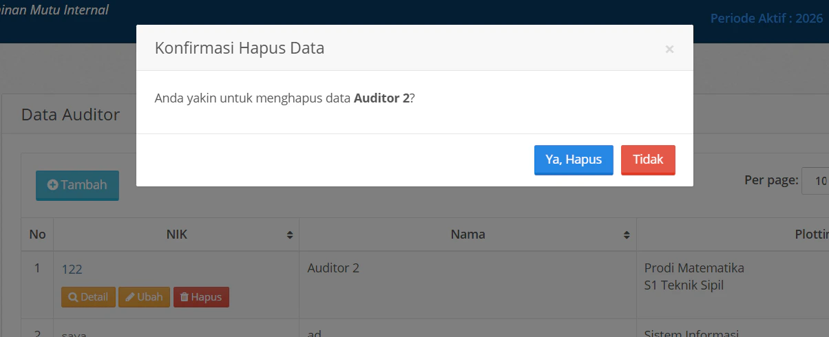 Auditor Hapus