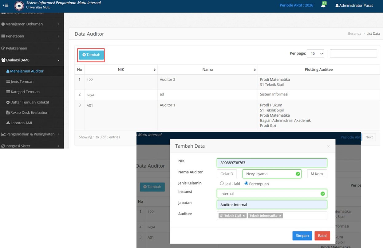 Auditor Tambah