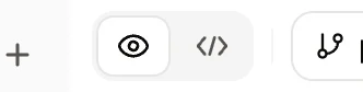 Conmutador de modo en la barra de herramientas.