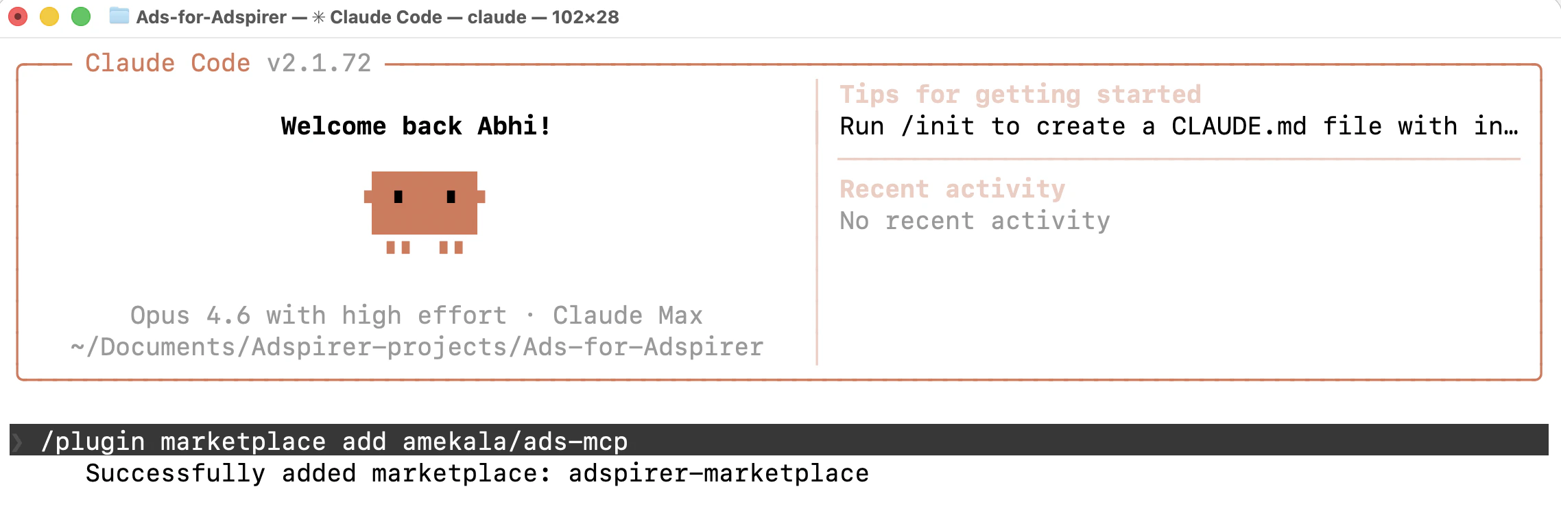 Plugin marketplace add success