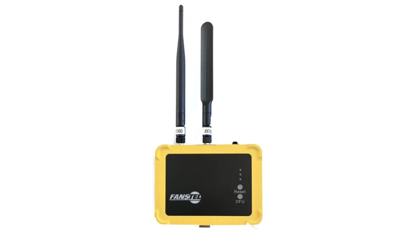 The Fanstel LEW840x gateway with the cellular card fitted