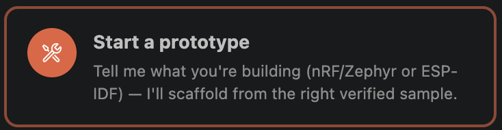 Start a prototype workflow card
