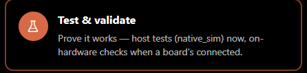 Test and validate workflow card