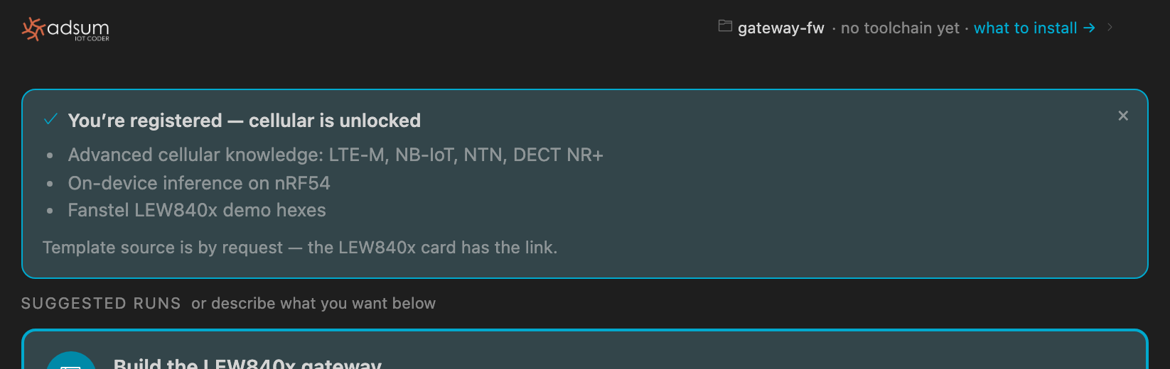 You're registered, cellular is unlocked: advanced cellular knowledge, on-device inference on nRF54, Fanstel LEW840x demo hexes