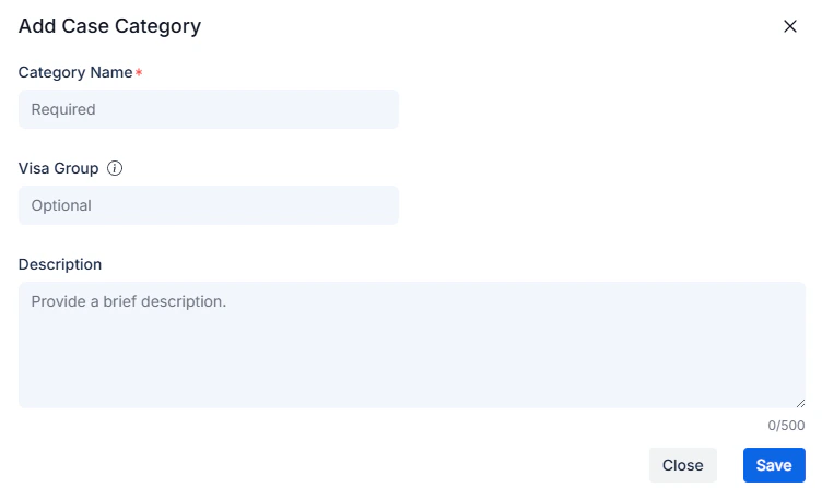 Add Category form