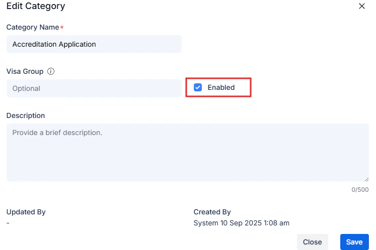 Enabled toggle switch