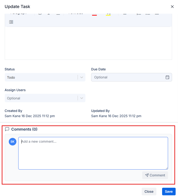 Task Collaboration Details