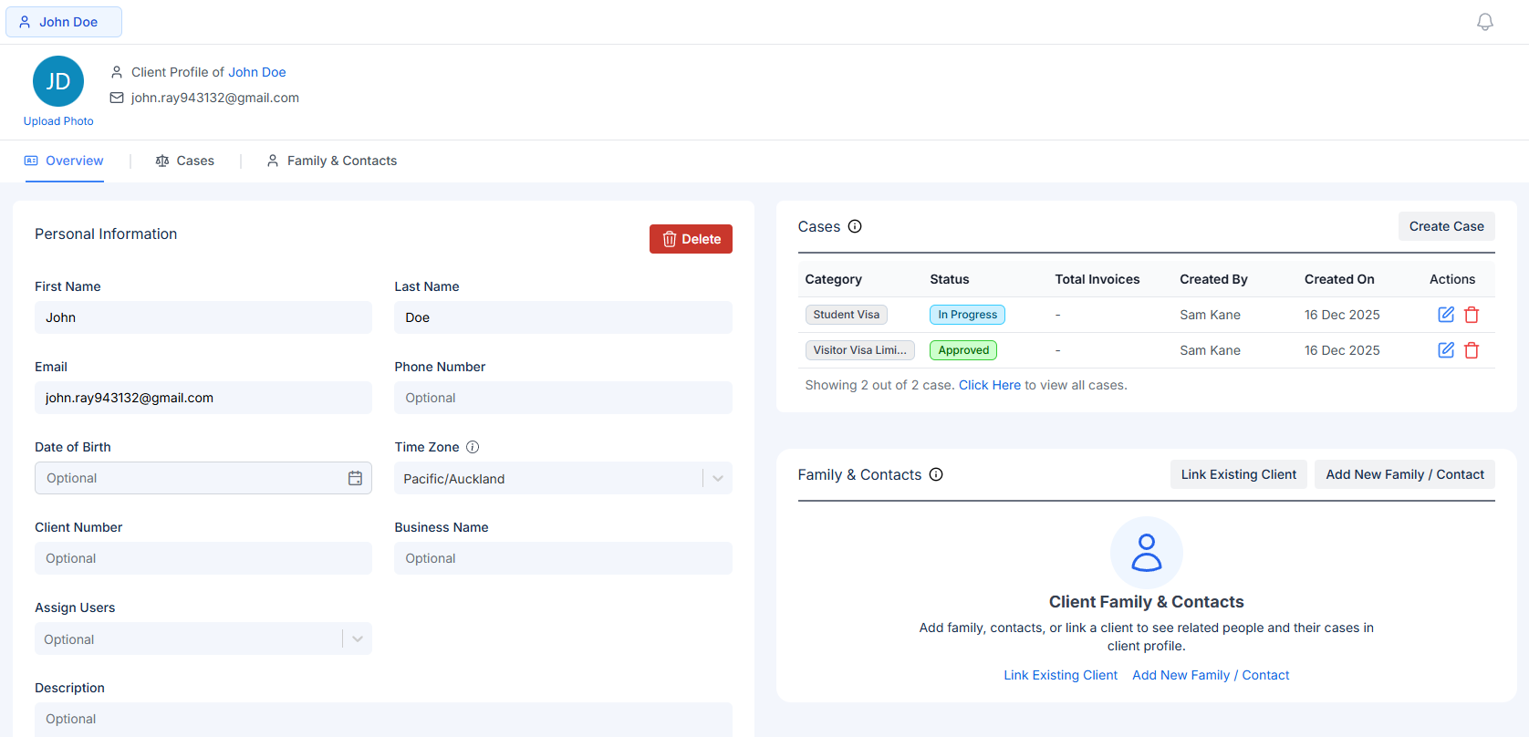 Client Profile Overview