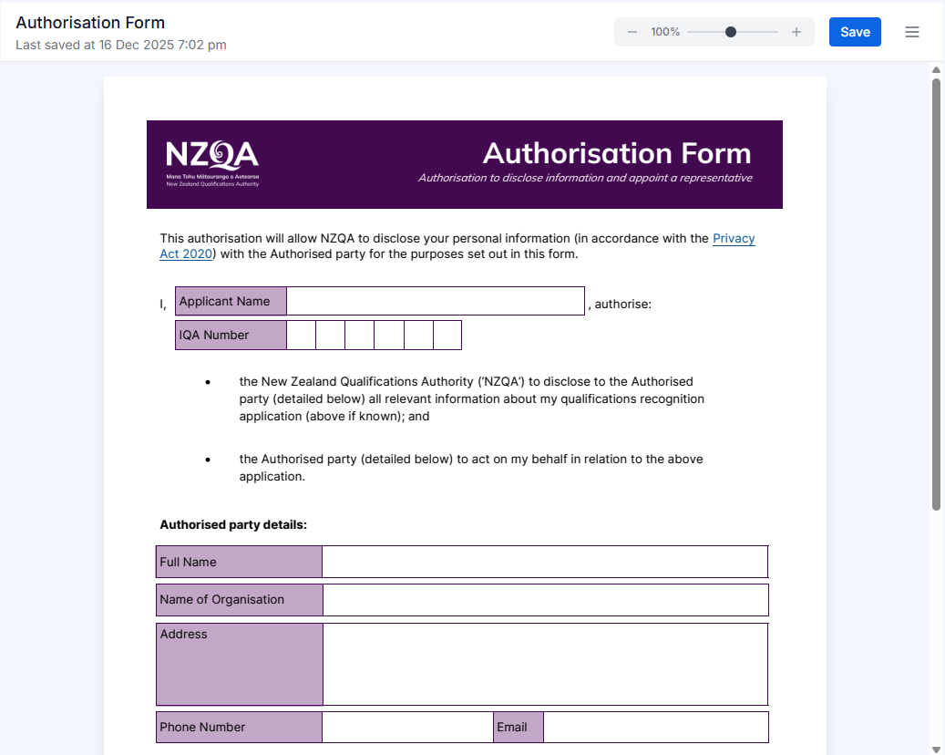 Center canvas showing PDF background without any fields