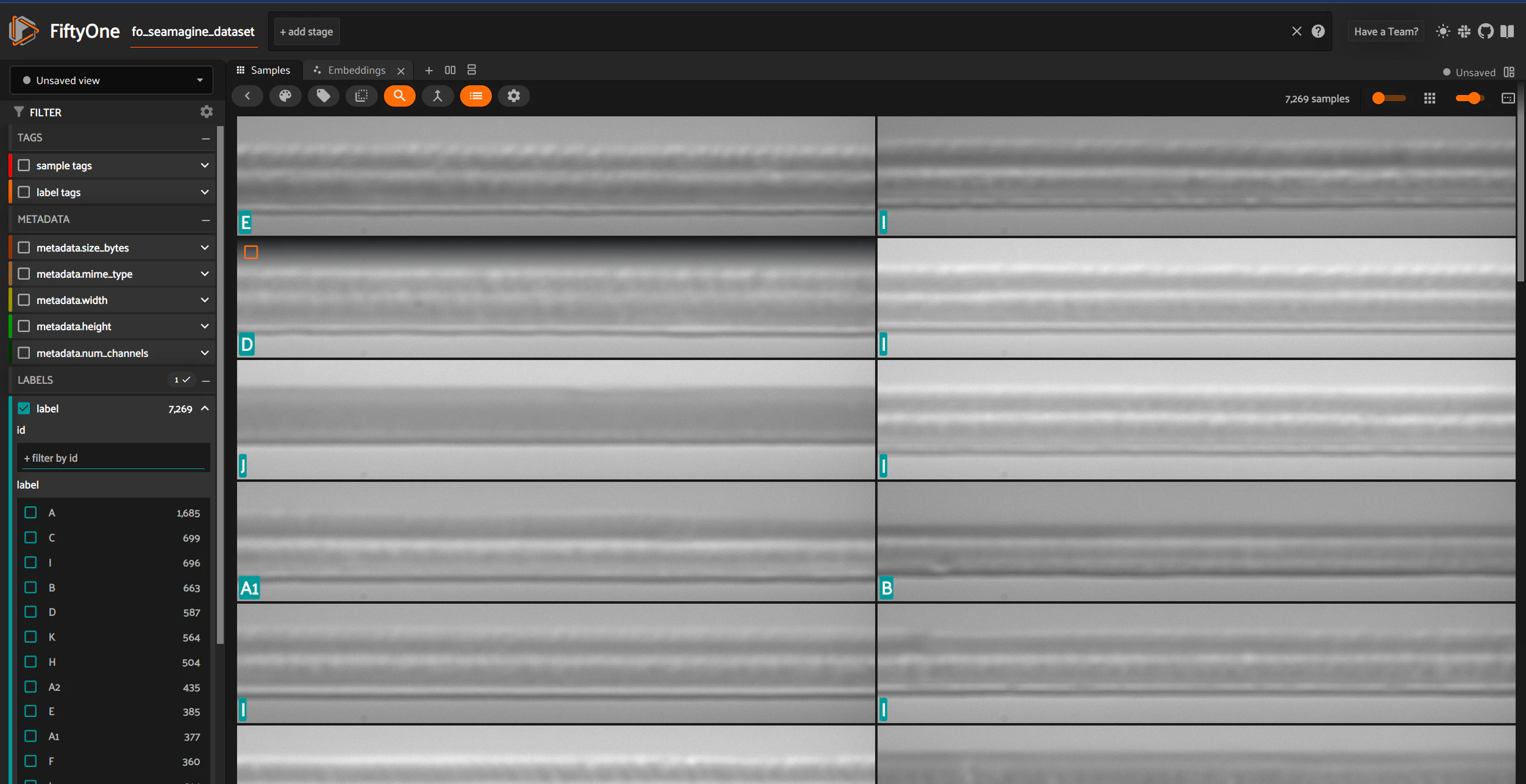 Visualization of the test split with FiftyOne