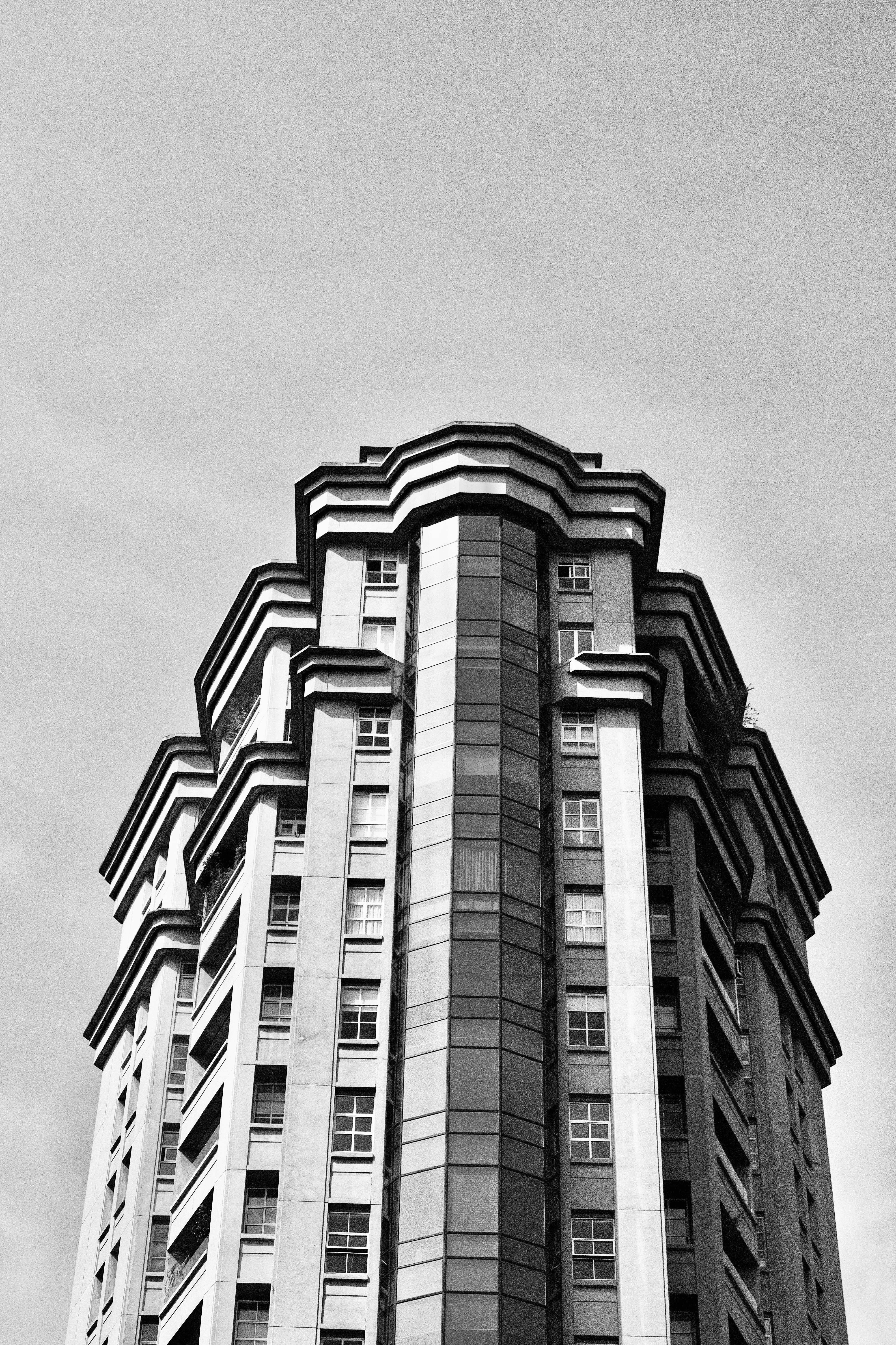 A grayscale photograph