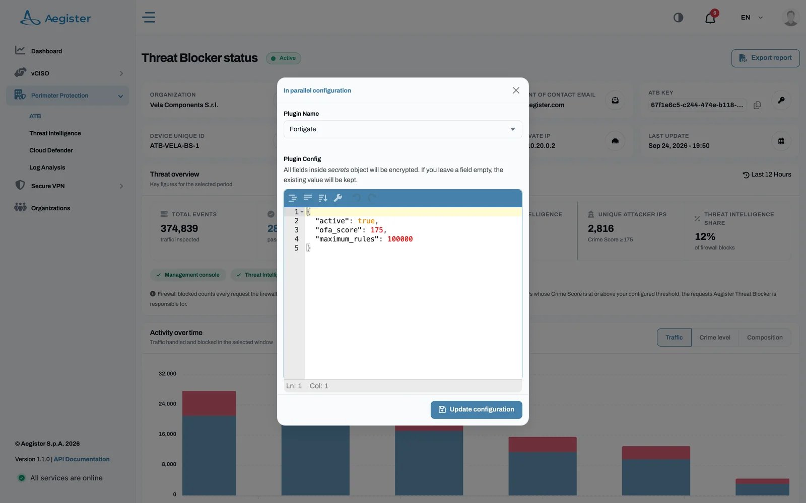 In parallel configuration