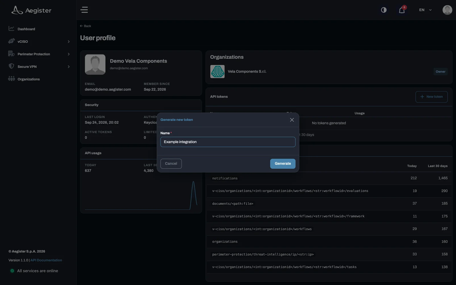 Generate new token