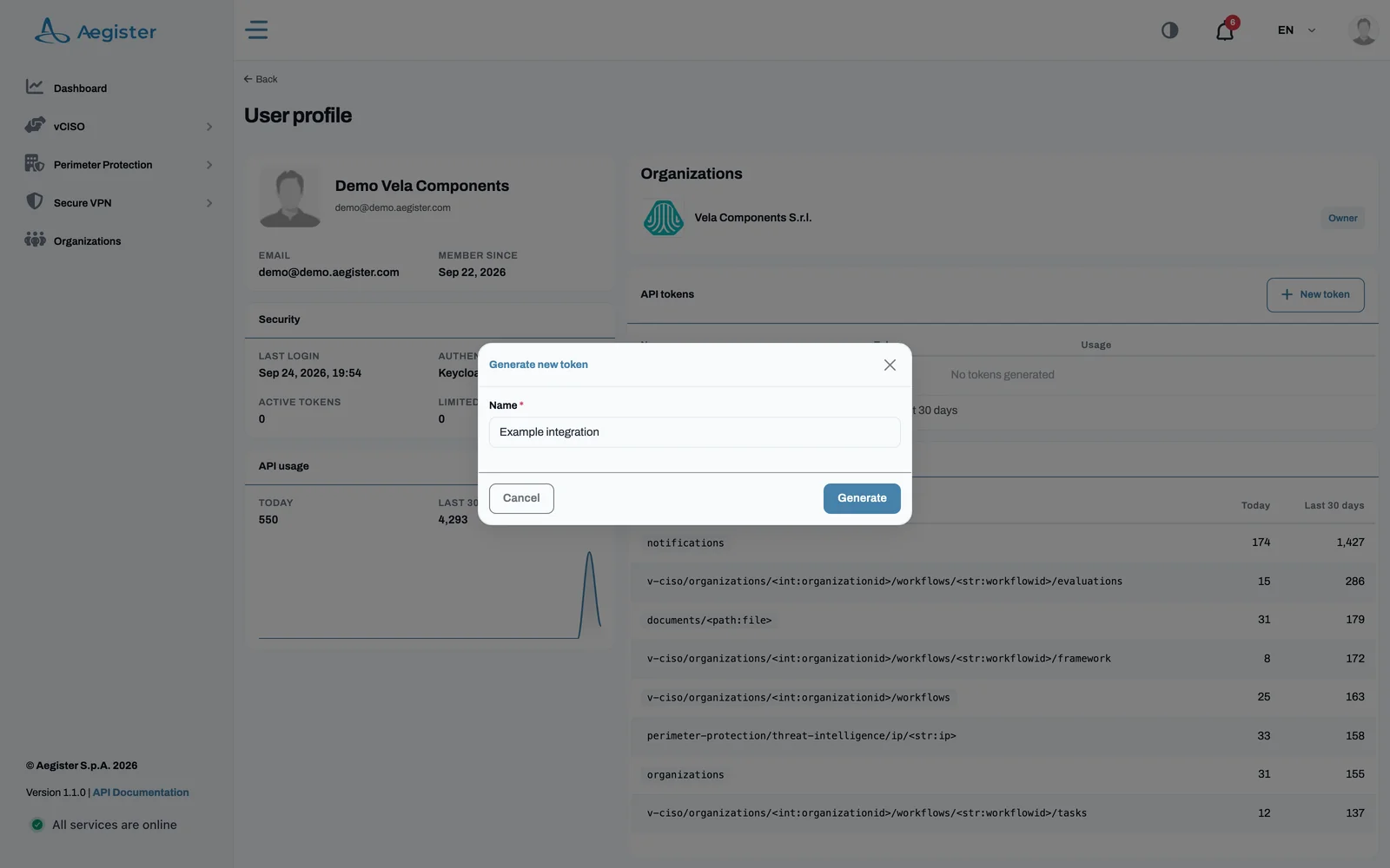 Generate new token
