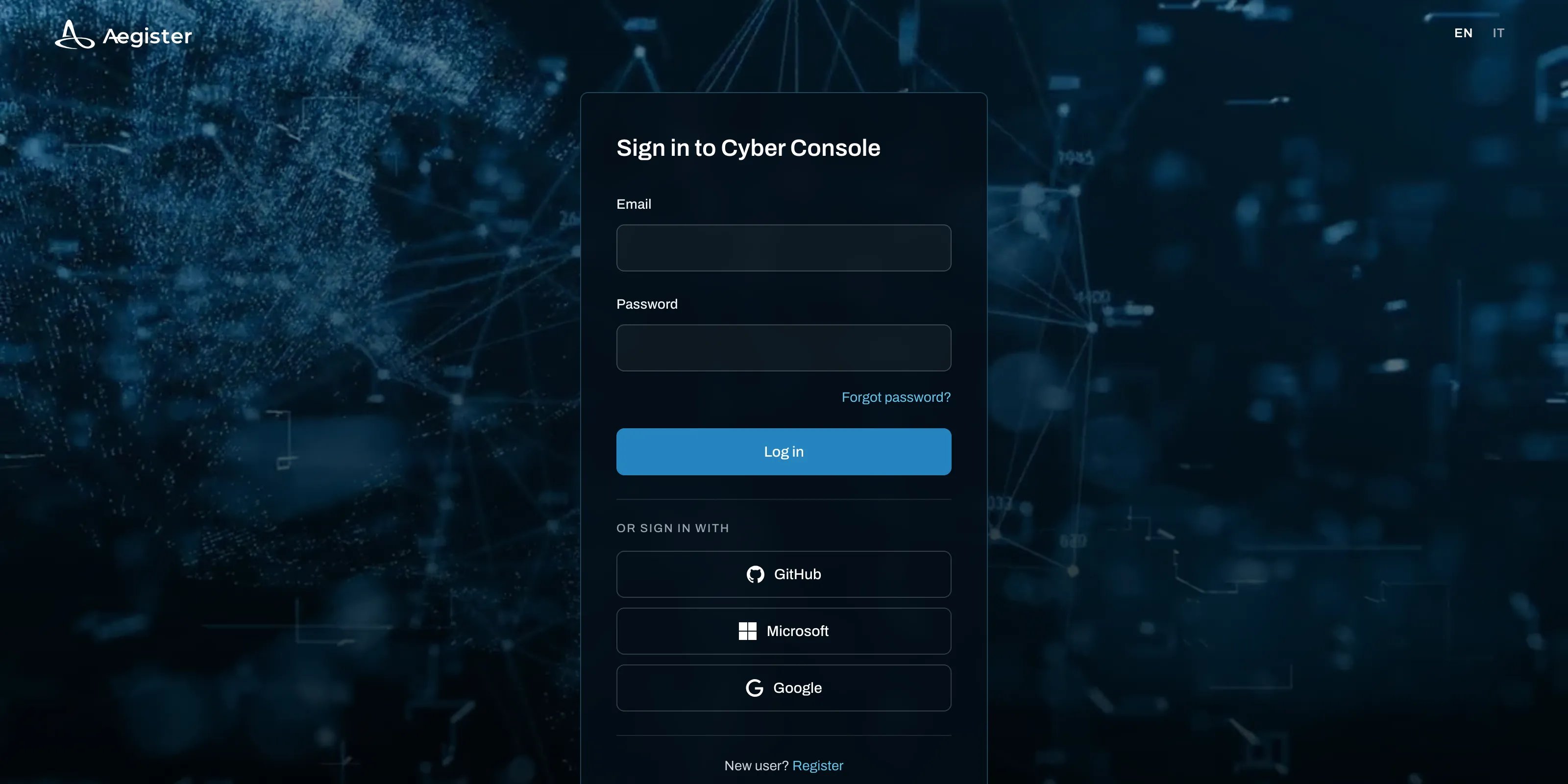 Sign in to Cyber Console