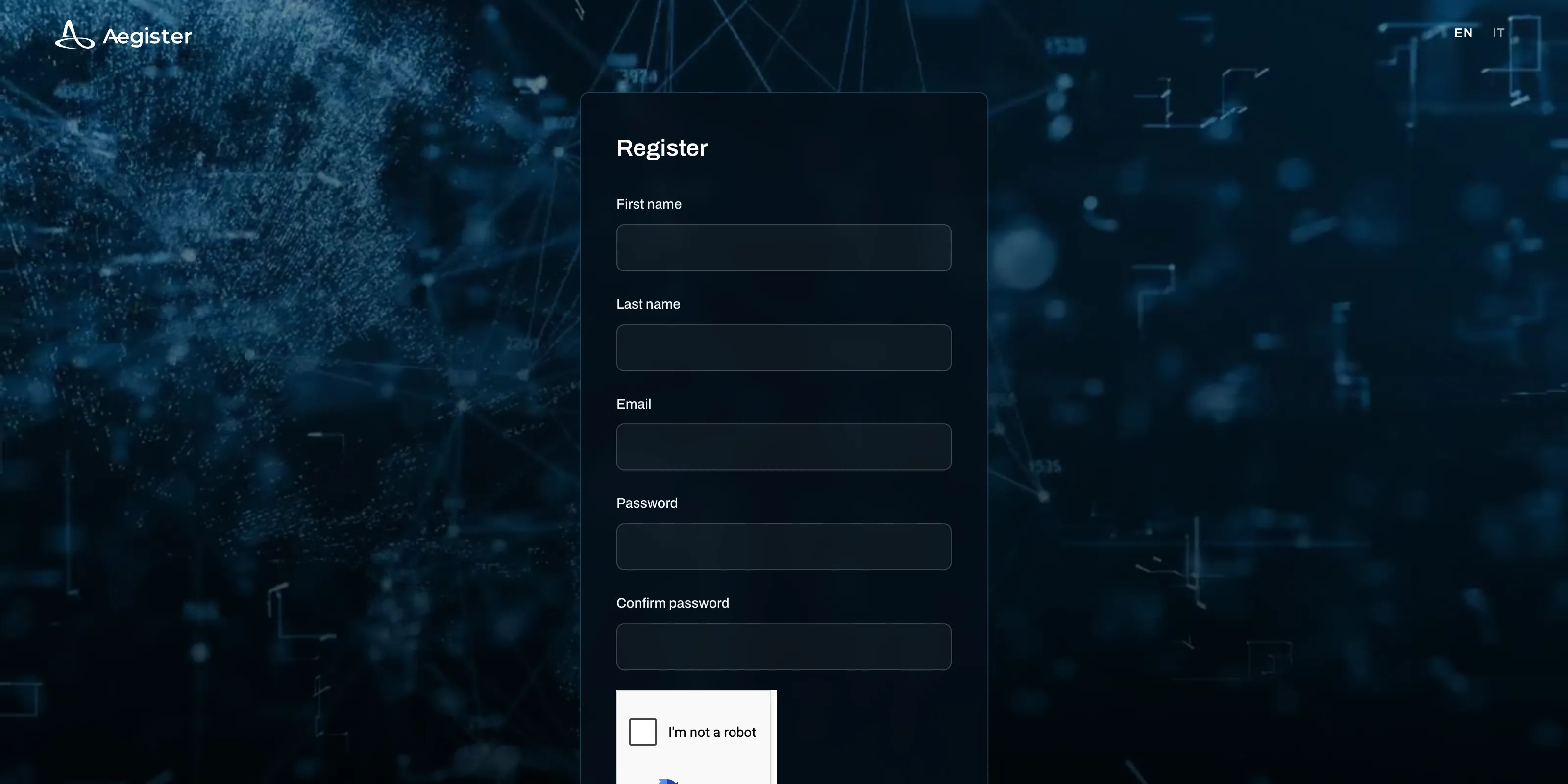 Registration form