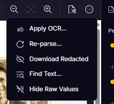 Exporting redacted file