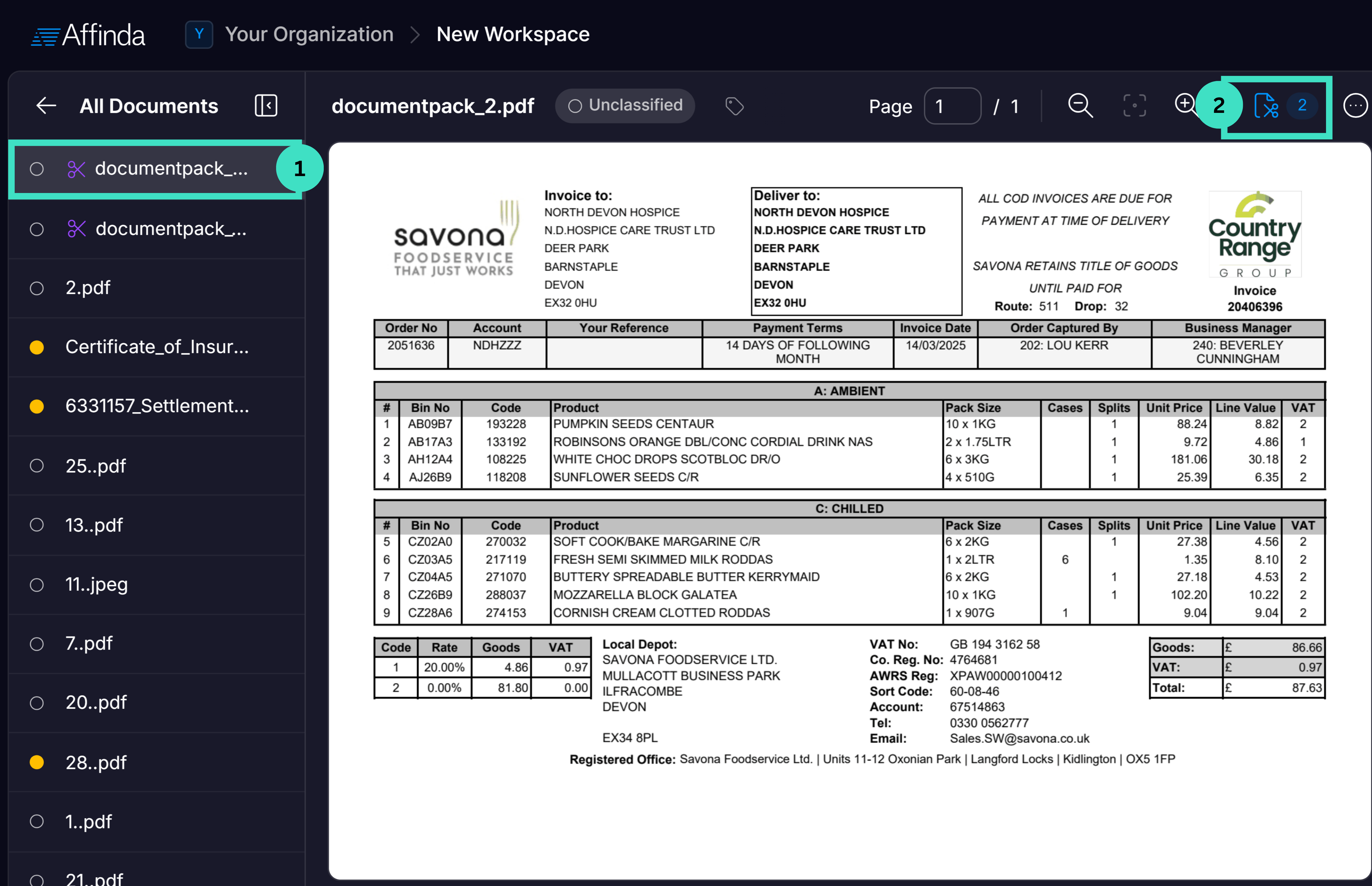 How to see if a document has been split