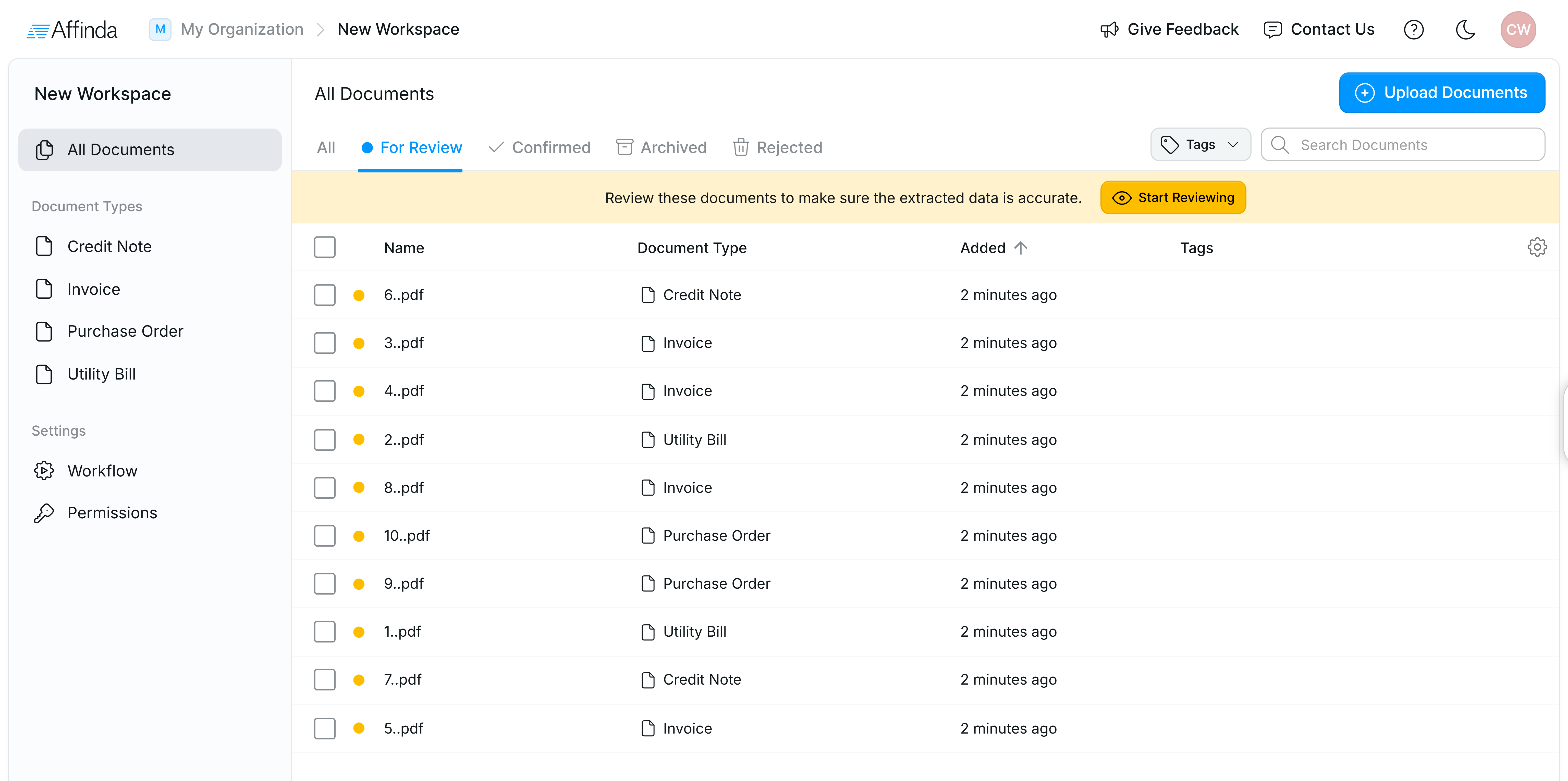 Workspace Dashboard