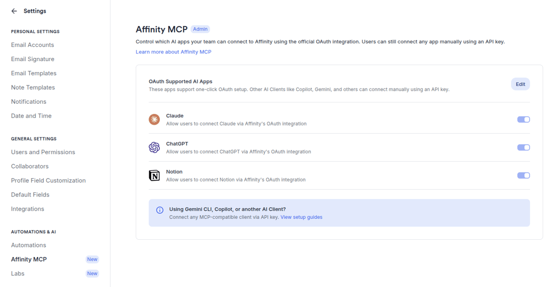 Affinity Auth Authentication - Affinity Developer Documentation
