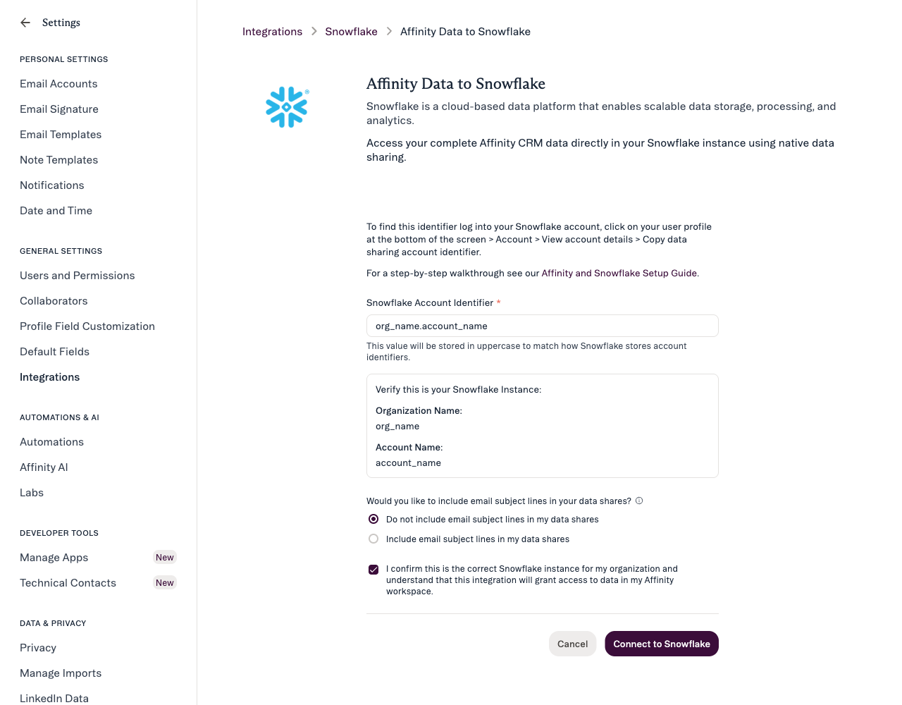 Connect Your Account - Affinity Developer Documentation