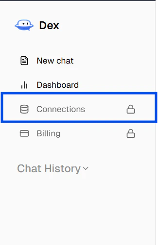 Locked connection tab