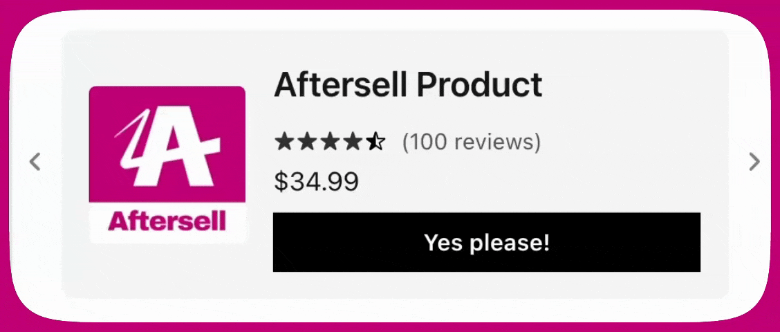 Upsell product card displaying a star rating and review count