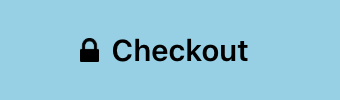 Black solid padlock icon beside Checkout text on a light blue button