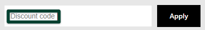 Discount code entry field with placeholder text highlighted beside the Apply button