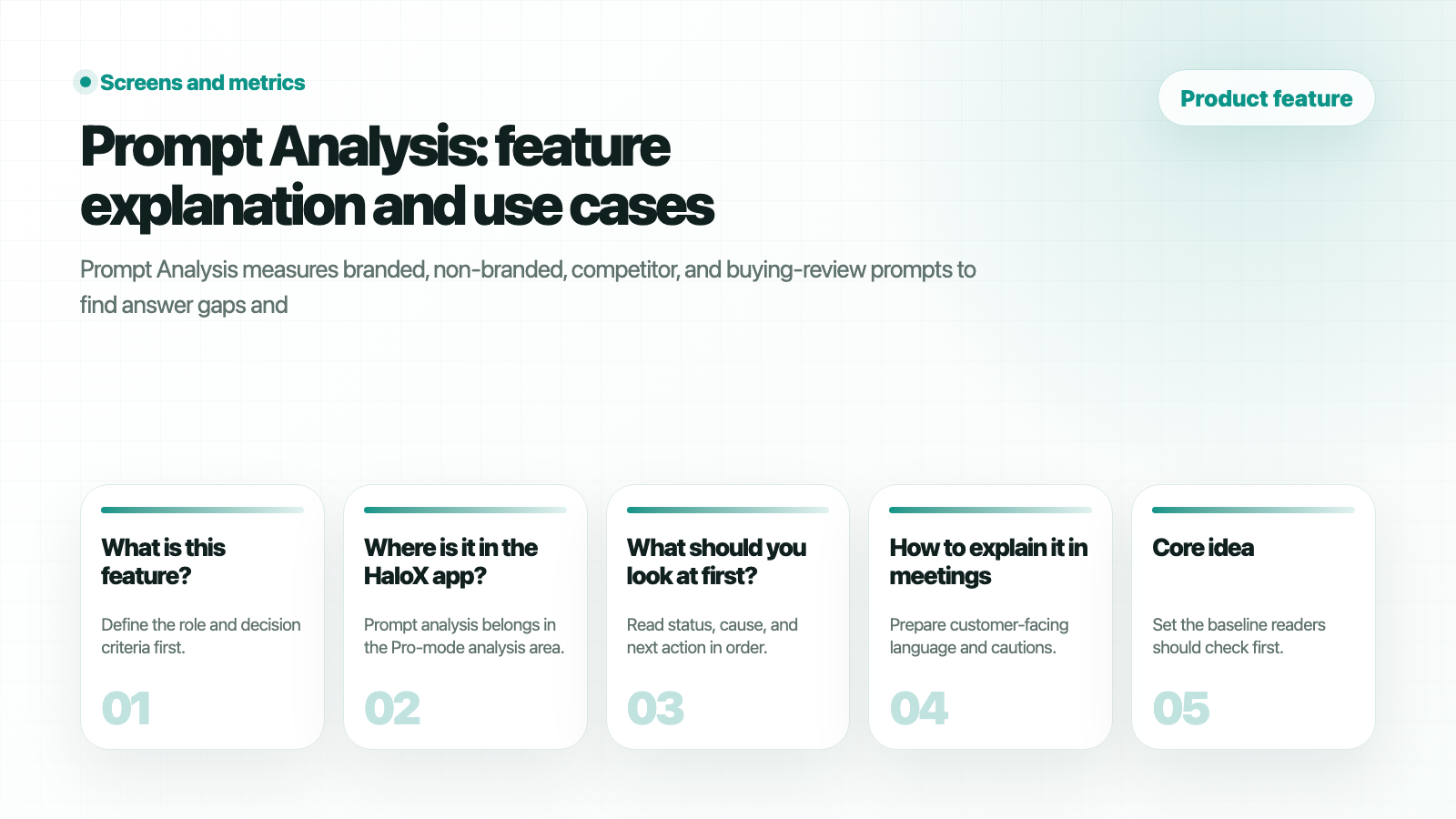 Prompt Analysis: interpret AI answer patterns and citations - HaloX Docs