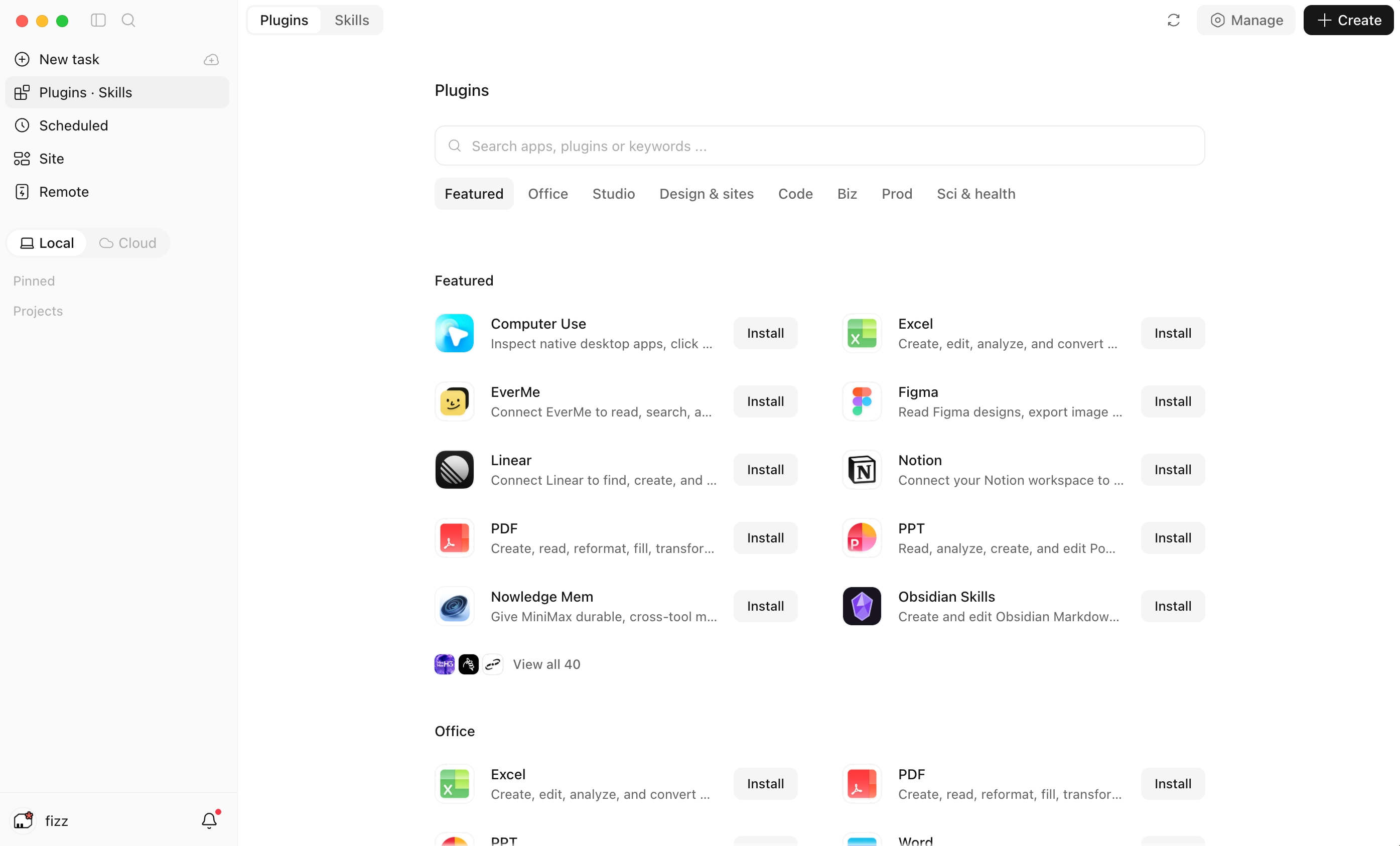 Computer Use in the plugin marketplace