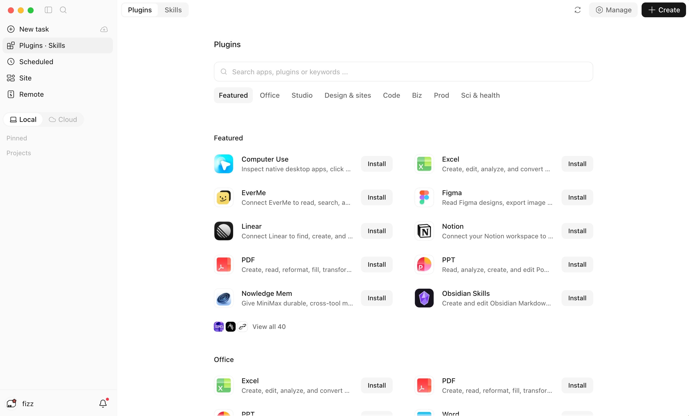 Computer Use in the plugin marketplace