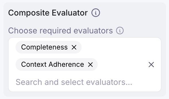 Composite Evaluators section