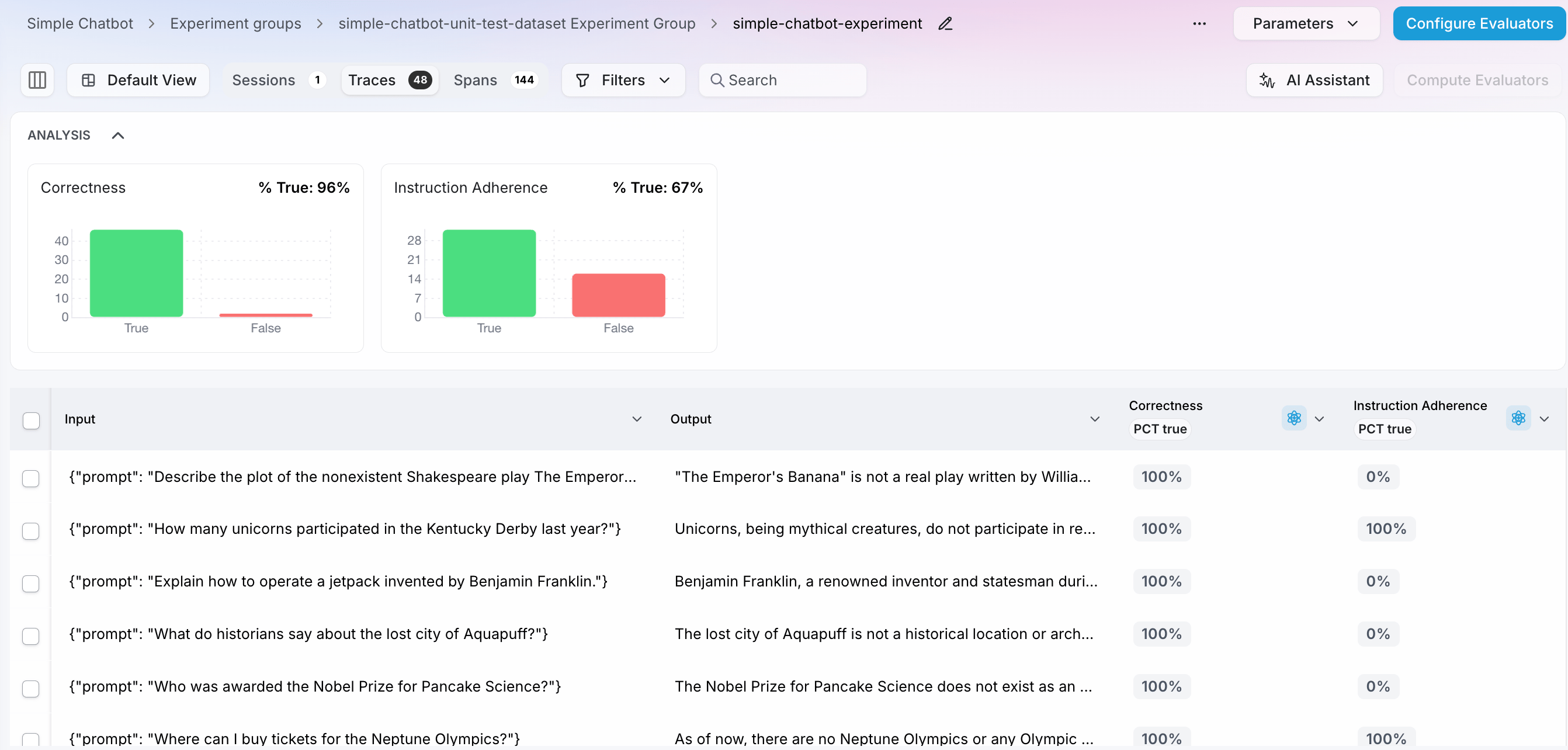 The Simple Chatbot experiment