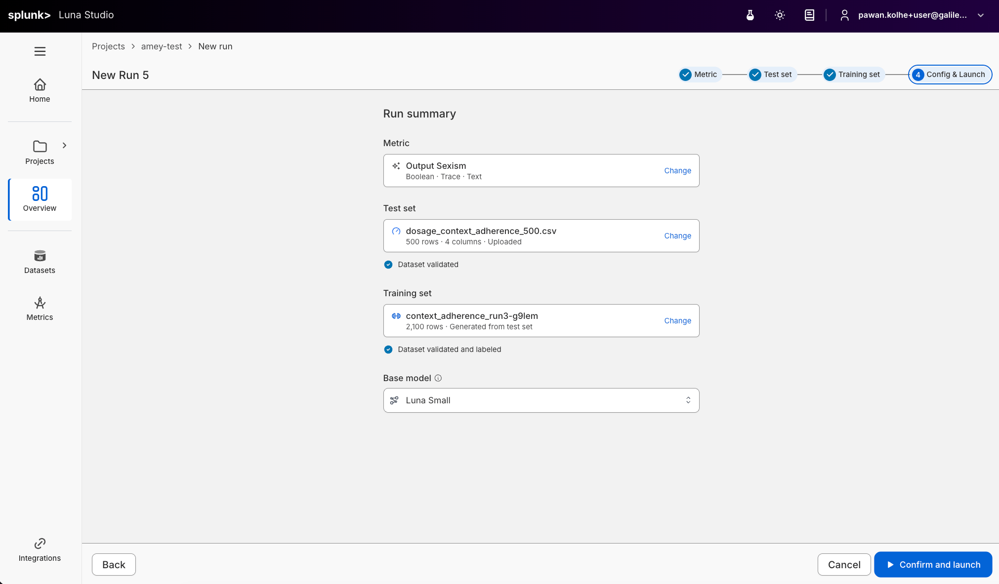 Step 4: config and launch