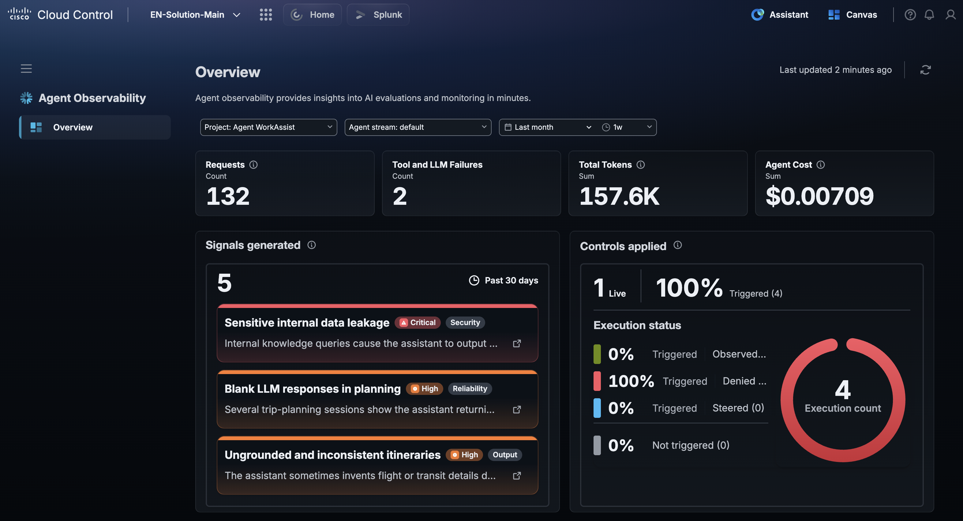 Agent Observability in Cisco Cloud Control